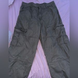 size 8, green cargo pants